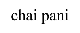 CHAI PANI trademark