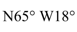 N65° W18° trademark