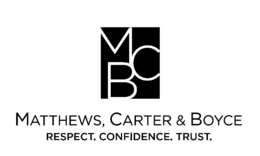 MCB MATTHEWS, CARTER & BOYCE RESPECT. CONFIDENCE. TRUST. trademark