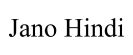 JANO HINDI trademark