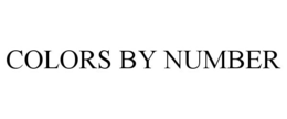 COLORS BY NUMBER trademark