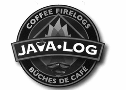 JAVA · LOG COFFEE FIRELOGS BÛCHES DE CAFÉ trademark