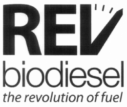 REV BIODIESEL THE REVOLUTION OF FUEL trademark