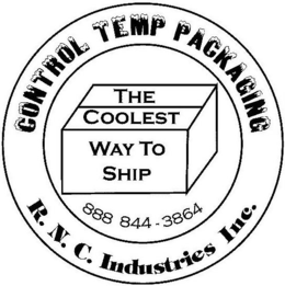 CONTROL TEMP PACKAGING THE COOLEST WAY TO SHIP R.N.C. INDUSTRIES INC. 888 844-3864 trademark