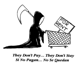 THEY DON'T PAY... THEY DON'T STAY SI NO PAGAN... NO SE QUEDAN FOR RENT trademark
