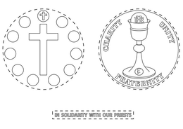 CHARITY UNITY FRATERNITY IHS IN SOLIDARITY WITH OUR PRIESTS trademark
