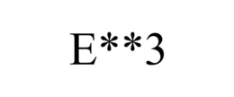 E**3 trademark