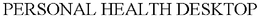 PERSONAL HEALTH DESKTOP trademark