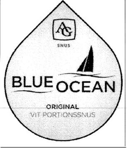 AG SNUS BLUE OCEAN ORIGNAL VIT PORTIONSSNUS trademark