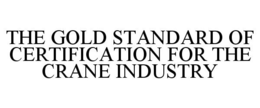 THE GOLD STANDARD OF CERTIFICATION FOR THE CRANE INDUSTRY trademark