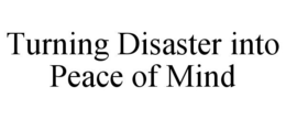 TURNING DISASTER INTO PEACE OF MIND trademark