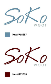 SOKO WEAR HEX #768697 SOKO WEAR HEX #812018 trademark
