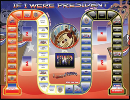 IF I WERE PRESIDENT...,BEGIN YEAR ONE, BEGIN YEAR TWO, BEGIN YEAR THREE, BEGIN YEAR FOUR, 6MONTHS, START, RE-ELECTION OR NEW ADMINISTRATION, DA,FA,MF,R, GEORGE WASHINGTON, THEODORE ROOSEVELT, JOHN FITZGERALD KENNEDY, RONALD WILSON REAGAN, WILLIAM JEFFERSON CLINTON, GEORGE WALKER BUSH, BARACK HUSSEIN OBAMA, INAUGURAL ADDRESS, DOMESTIC AFFAIR, FOREIGN AFFAIR, MEDIA FRENZY, PRESS CONFERENCE, APPOINT JUDGE, VACATION, STATE OF THE UNION, SUBMIT 10 BILLS, SUBMIT 20 BILLS, SUBMIT 30 BILLS trademark