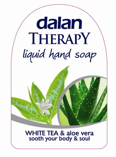 DALAN THERAPY LIQUID HAND SOAP WHITE TEA & ALOE VERA SOOTH YOUR BODY & SOUL trademark