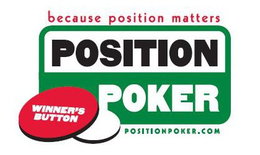 BECAUSE POSITION MATTERS POSITION POKER WINNER'S BUTTON POSITIONPOKER.COM trademark