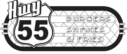HWY 55 BURGERS SHAKES & FRIES trademark
