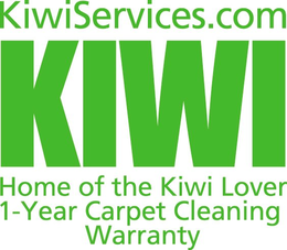 KIWI SERVICES.COM KIWI HOME OF THE KIWI LOVER 1-YEAR CARPET CLEANING WARRANTY trademark