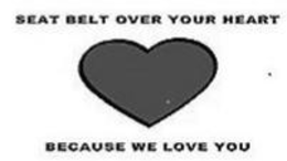SEAT BELT OVER YOUR HEART BECAUSE WE LOVE YOU trademark