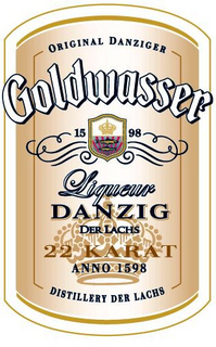 ORIGINAL DANZIGER GOLDWASSER 1598 LIQUEUR DANZIG DER LACHS 22 KARAT ANNO 1598 DISTILLERY DER LACHS trademark