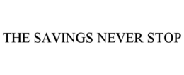 THE SAVINGS NEVER STOP trademark