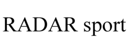 RADAR SPORT trademark
