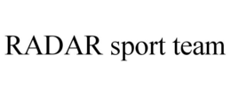 RADAR SPORT TEAM trademark