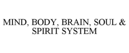 MIND, BODY, BRAIN, SOUL & SPIRIT SYSTEM trademark