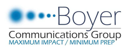 BOYER COMMUNICATIONS GROUP MAXIMUM IMPACT / MINIMUM PREP trademark