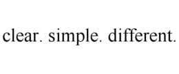 CLEAR. SIMPLE. DIFFERENT. trademark