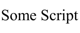 SOME SCRIPT trademark