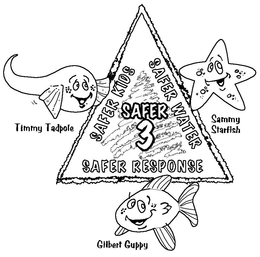 SAFER KIDS SAFER WATER SAFER RESPONSE SAFER 3 SAMMY STARFISH GILBERT GUPPY TIMMY TADPOLE trademark