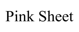 PINK SHEET trademark