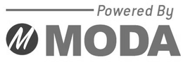 POWERED BY M MODA trademark
