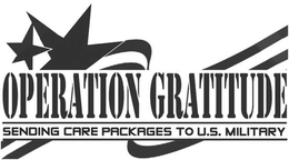 OPERATION GRATITUDE SENDING CARE PACKAGES TO U.S. MILITARY trademark