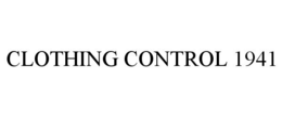 CLOTHING CONTROL 1941 trademark