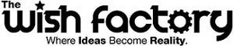 THE WISH FACTORY WHERE IDEAS BECOME REALITY. trademark
