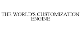 THE WORLD'S CUSTOMIZATION ENGINE trademark