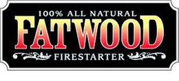 100% ALL NATURAL FATWOOD FIRESTARTER trademark