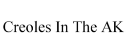 CREOLES IN THE AK trademark