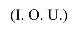 (I. O. U.) trademark