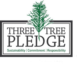 THREE TREE PLEDGE SUSTAINABILITY COMMITMENT RESPONSIBILITY trademark