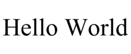 HELLO WORLD trademark