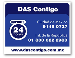 DAS CONTIGO SOPORITE 24 HORAS CLUDAD DE MEXICO 9149 0727 INT.DE LA REPUBLICA 01 800 022 2980 WWW.DASCONTIGO.COM.X trademark