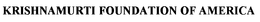 KRISHNAMURTI FOUNDATION OF AMERICA trademark