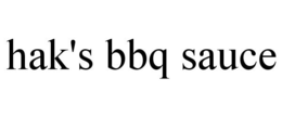 HAK'S BBQ SAUCE trademark