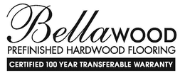 BELLAWOOD PREFINISHED HARDWOOD FLOORING CERTIFIED 100 YEAR TRANSFERABLE WARRANTY trademark