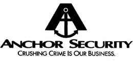 A ANCHOR SECURITY CRUSHING CRIME IS OUR BUSINESS trademark