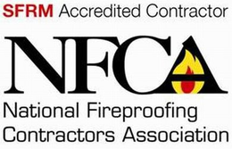SFRM ACCREDITED CONTRACTOR NFCA NATIONAL FIREPROOFING CONTRACTORS ASSOCIATION trademark