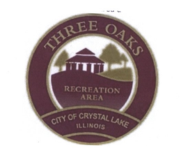 THREE OAKS RECREATION AREA CITY OF CRYSTAL LAKE ILLINOIS trademark