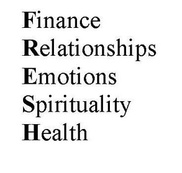 FINANCE RELATIONSHIPS EMOTIONS SPIRITUALITY HEALTH trademark